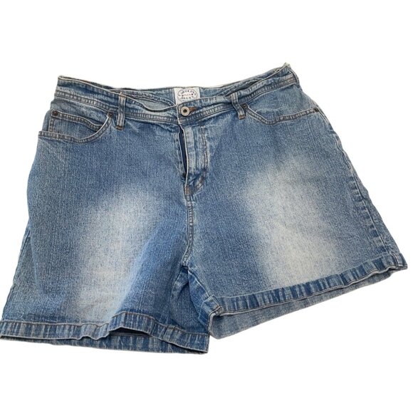 Carolina Blues Plus Size 16W Denim Shorts Cotton Blend Light Blue - Picture 1 of 3